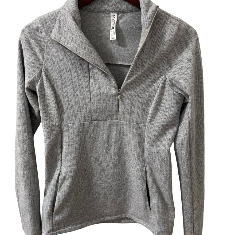 Kyodan Casual Outdoor Athletic 1/4 Zip Herringbone Pullover